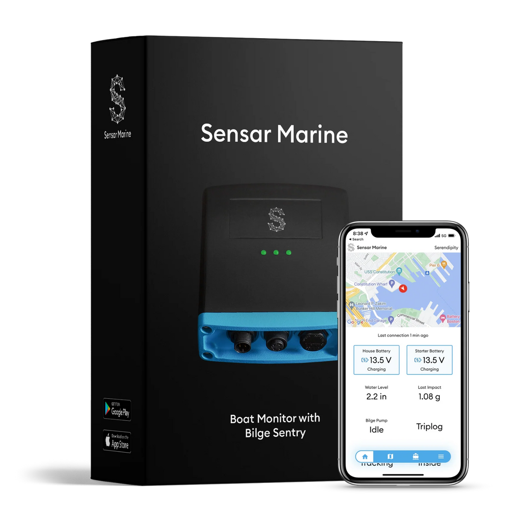 Slimme bootmonitor Sensar Marine met app en bilgebewaking