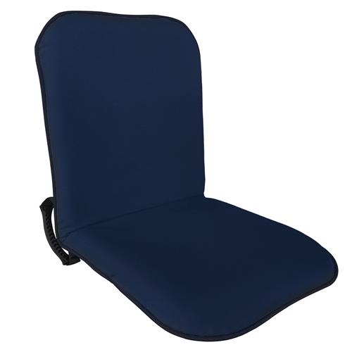 Donkerblauwe luxe bootstoel, opvouwbaar en stevig ontwerp.