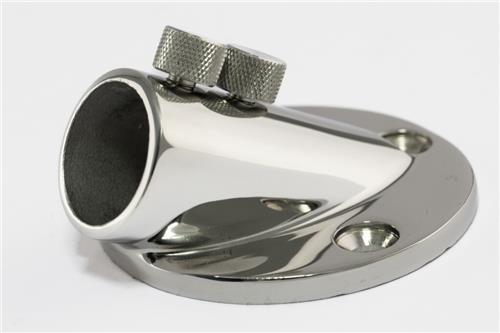 Hollex vlaggenstokhouder 25mm RVS316 spiegel 30° – stevig en corrosiebestendig.